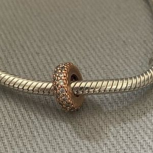 Pandora pave spacer in rose gold